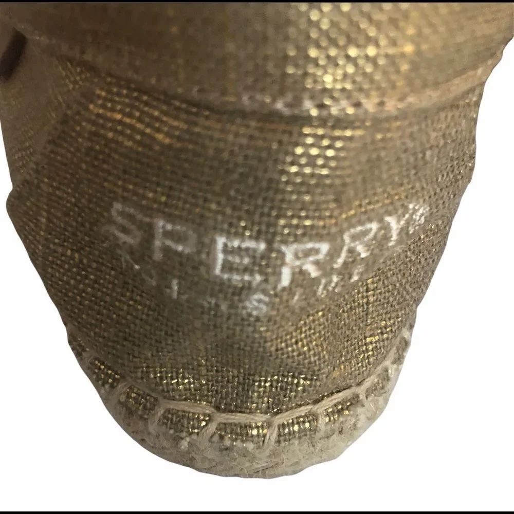 NWOT Women’s Gold Sperry Top Sider Espadrilles Size 10M